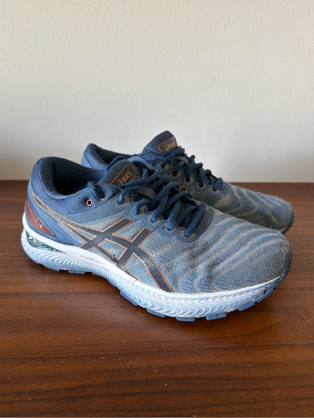 ASICS Gel Nimbus 22 Men’s 8.5 Glacier Grey Graphite Running Shoes 1011A685